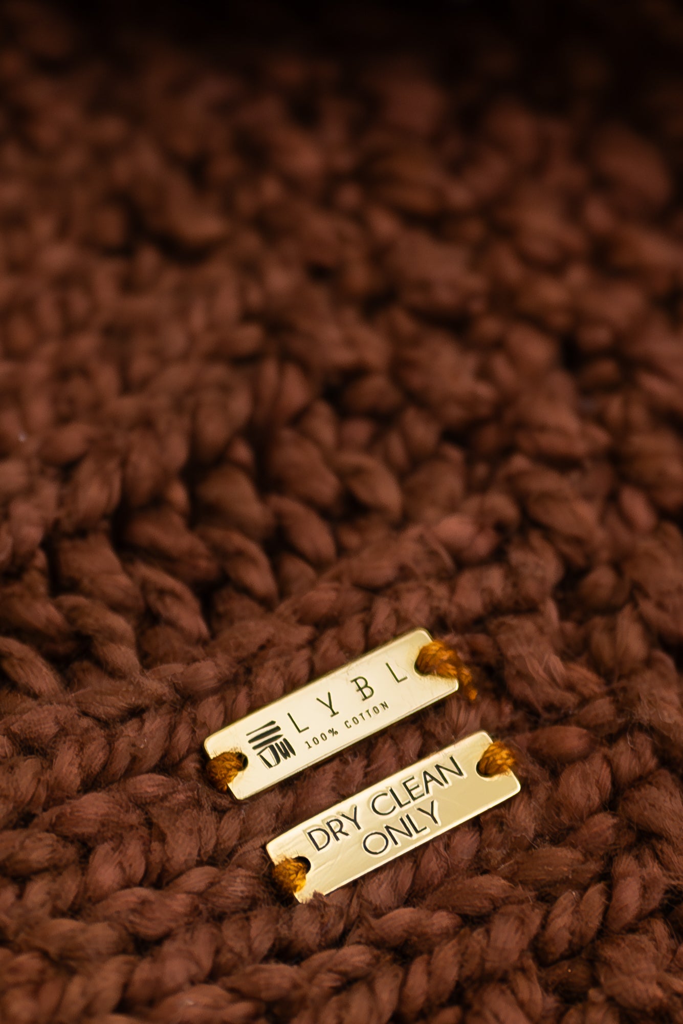 Traditional 100% Cotton Walnut Chunky-knit Throw
