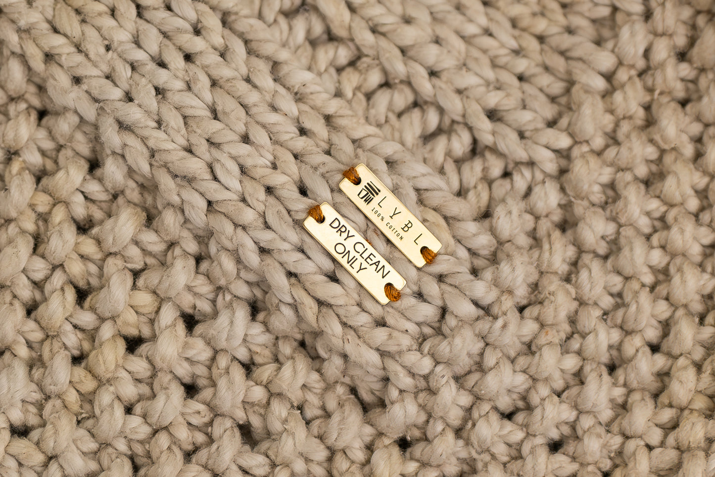 Traditional 100% Cotton Fawn Chunky Cable-knit Throw