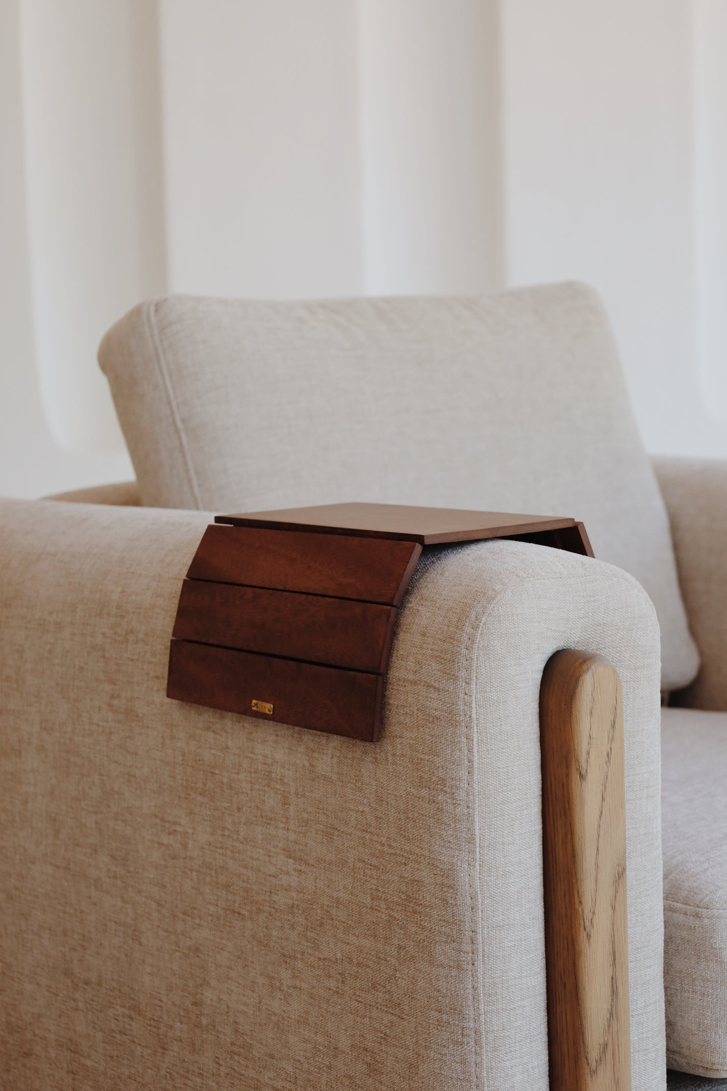 Armrest Tray in African Mahogany