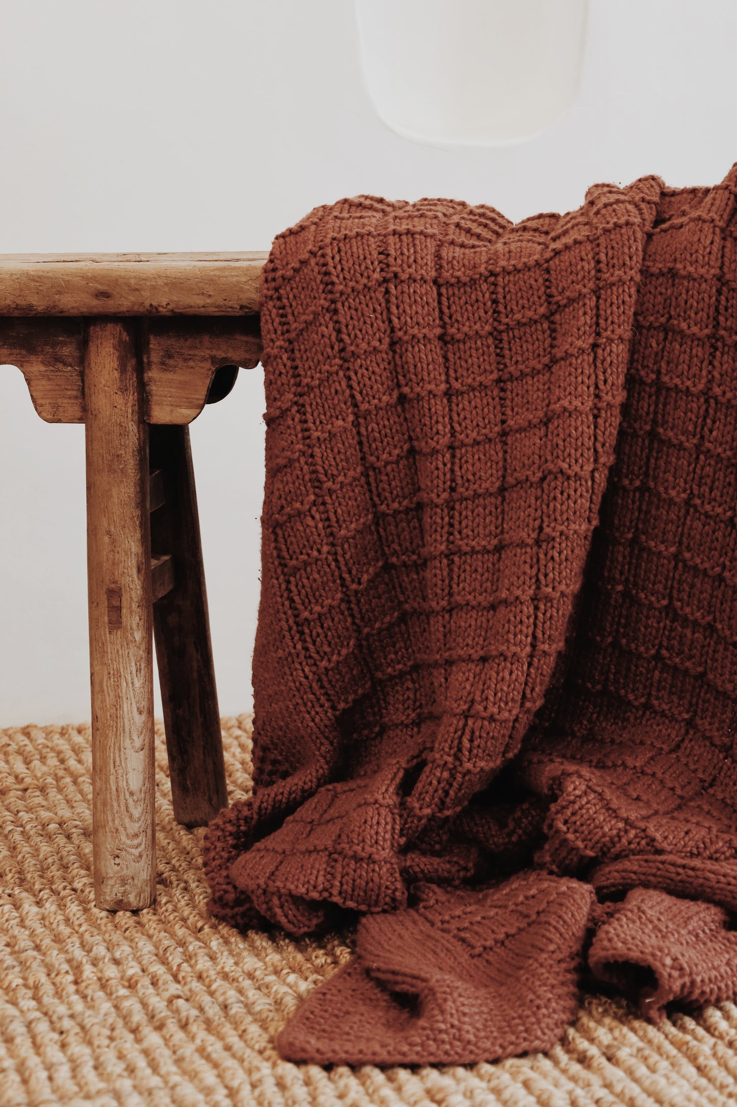 Traditional 100% Cotton Protea Checker Weave Throw