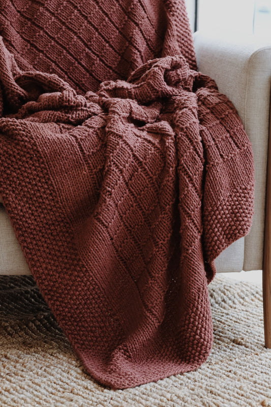 Traditional 100% Cotton Protea Checker Weave Throw