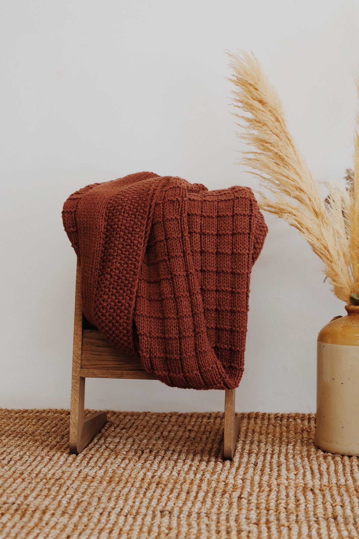 Traditional 100% Cotton Protea Checker Weave Throw