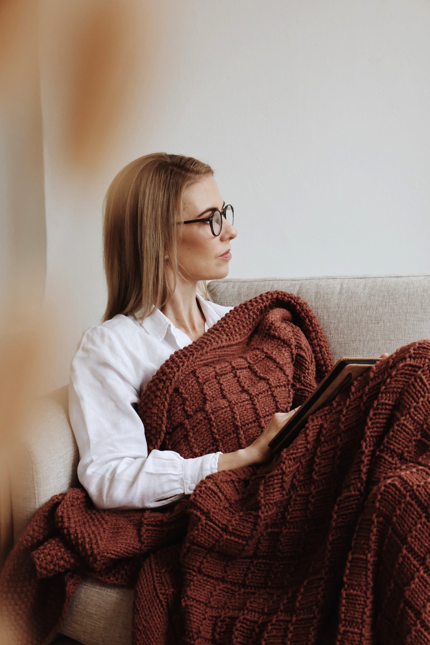 Traditional 100% Cotton Protea Checker Weave Throw