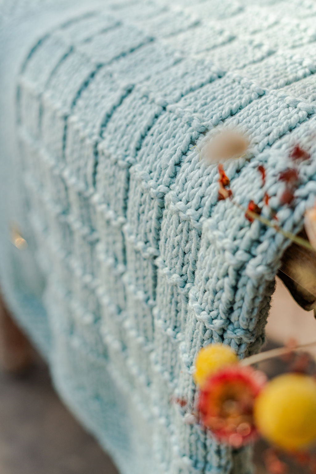 Heritage Baby Blanket in Seafoam