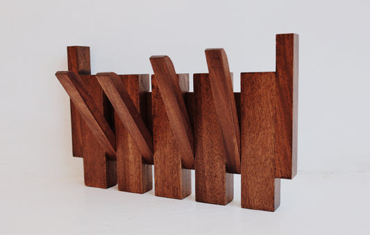 Branch Wall Rack in African Mahogany