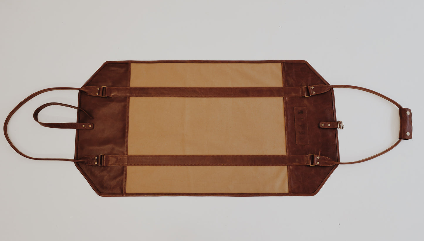 LYBL Leather & Canvas LogLift, in Kiaat-khaki