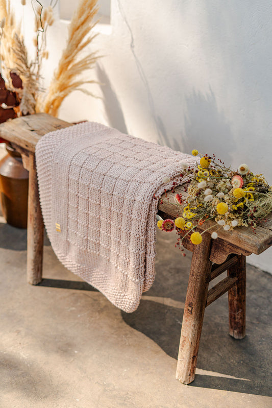 Heritage Baby Blanket in Rosewater