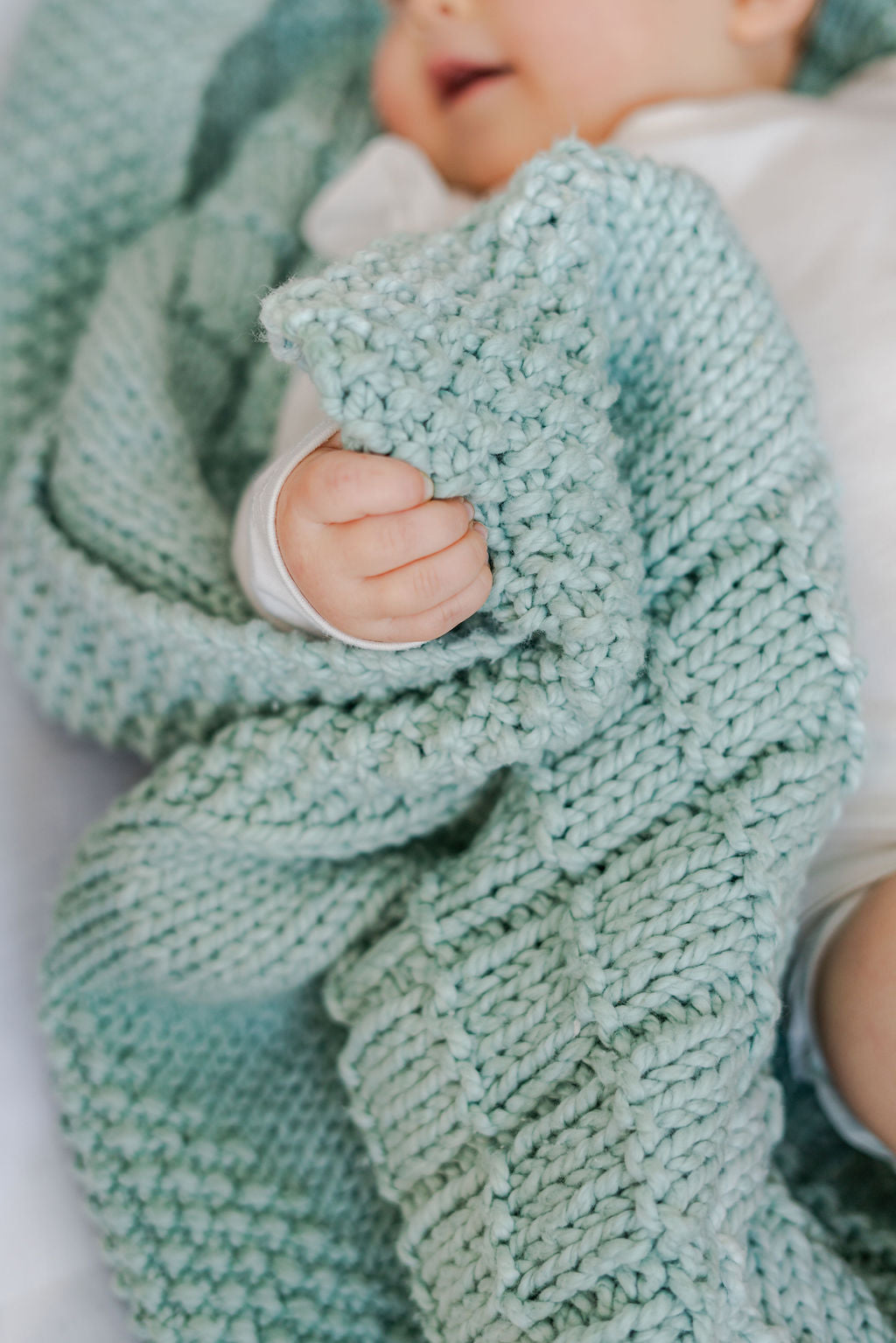 Heritage Baby Blanket in Seafoam