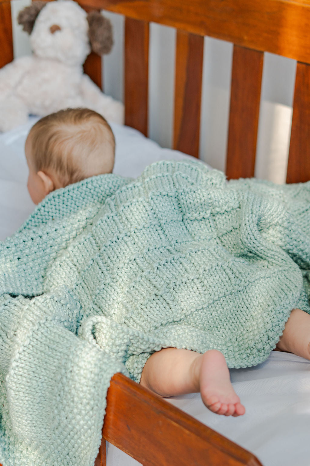 Heritage Baby Blanket in Seafoam